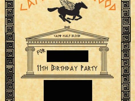 Percy Jackson Birthday Card Percy Jackson Invite Birthdaybuzz