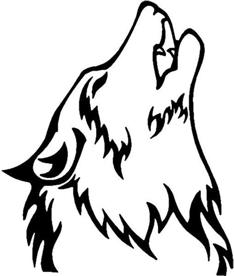 Howling Wolf Head Silhouette At Getdrawings Free Download