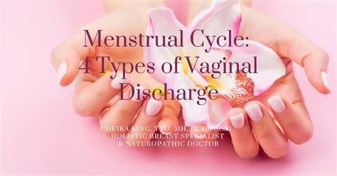 Menstrual Cycle 4 Types Of Vaginal Discharge Deika King Doctor Of
