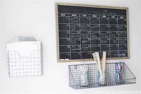 Chalkboard Calendar Blooming Homestead