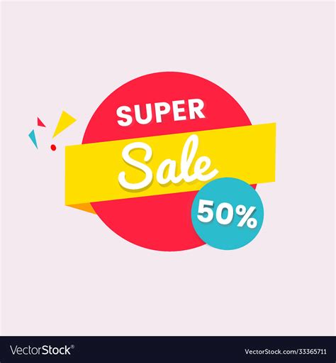 Super Sale Design Colorful Template Royalty Free Vector