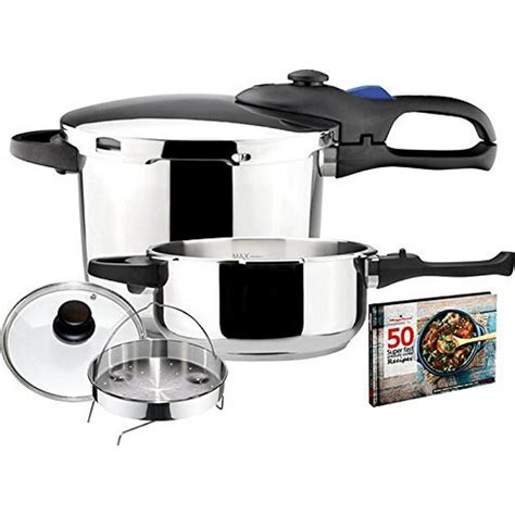 Magefesa Favorit 4 6 Qt Stainless Steel Pressure Cooker Set With