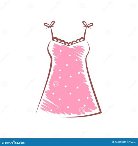 Women Nightgown Lace Stock Vector Illustration Of Lady 163735013