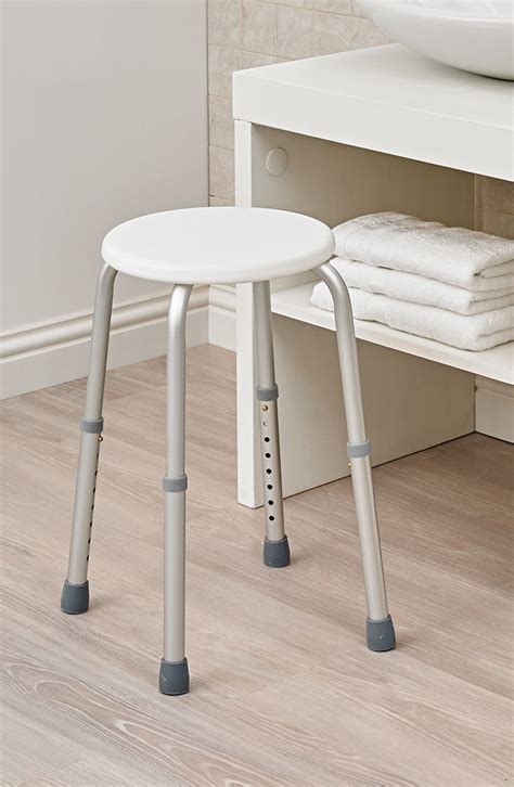 Shower Stool With Adjustable Height Legs Careco Shower Stool Stool