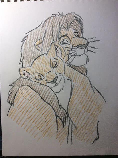 Simba And Nala Valentine Sketch Etsy