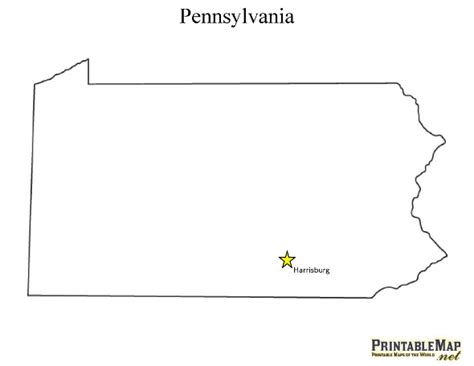 4 Best Images of Pennsylvania State Map Printable - Pennsylvania, Pennsylvania State Map Outline ...