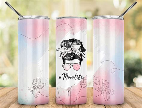 20oz Skinny Tumbler Mom Life Cute Tumbler T Tumbler Etsy