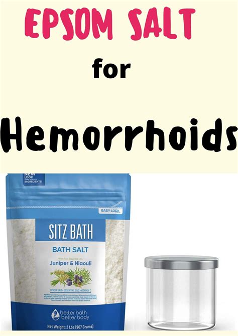 Epsom Salt For Hemorrhoids Hemorrhoids Natural Healing Remedies