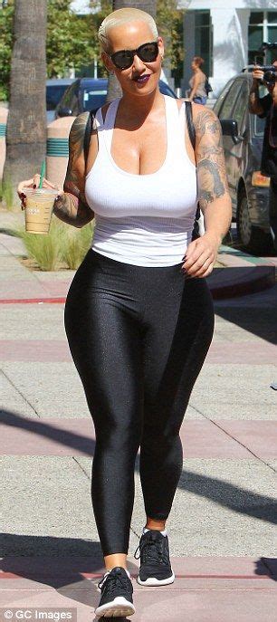 Amber Rose Squeezes Her Physique Into Tight Tank Top And Leggings Amber Rose Tight Tank Top