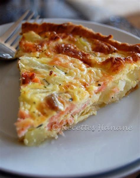 C'est vrai qu'elle est sympa ! Tarte au saumon et aux pommes de terre - Recettes by Hanane