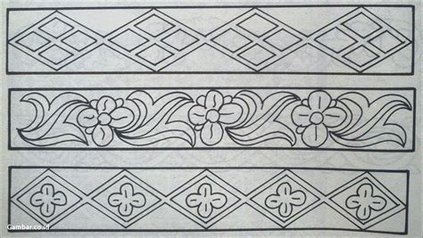 Pola Sketsa Batik Yang Mudah Ditiru Sketsa Motif Batik Corak Batik
