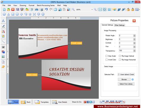 Business card maker easy software to design custom business cards. Business Cards Designer Software create visiting ...