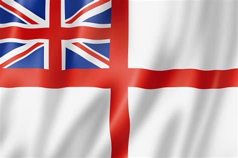 White Ensign Royal Navy Flag Uk Stock Illustration Download Image Now