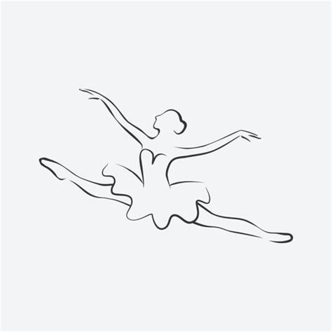 130 Woman Ballet Dancer Leap Dancing Drawing Stock Illustrations