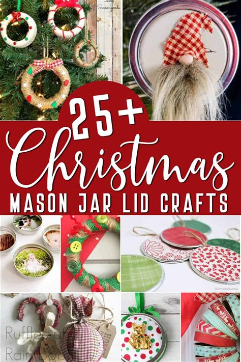 Diy Mason Jar Lid Christmas Crafts For Farmhouse Christmas