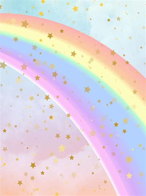 Rainbow clouds and transparent png images free download. gold star rainbow clouds photo backdrop Vinyl cloth High ...