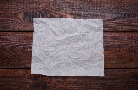 Sheet Of Baking Paper On Wooden Table Top View Stock Photo Image Of