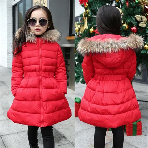 2017 Winter New Style Girl Long Coats Cotton Thicker Hooded Waist Coat