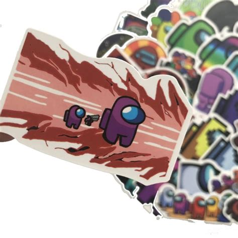 50st Set Among Us Cartoon Skateboard Klistermärken Game Laptop 4df1