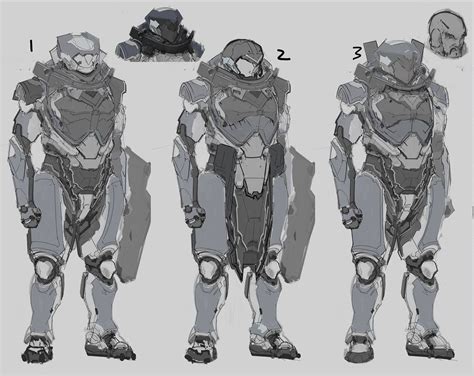 Futuristic Armor Anime Sketch Character Design