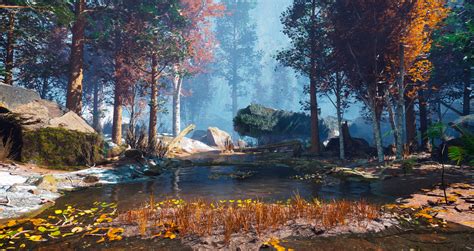 Artstation Autumn Forest Inspired By God Of War 4