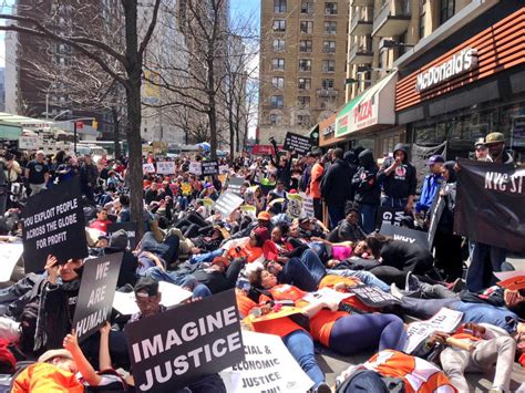 fight for 15 workers across us protest to raise minimum wage as it happened us news the