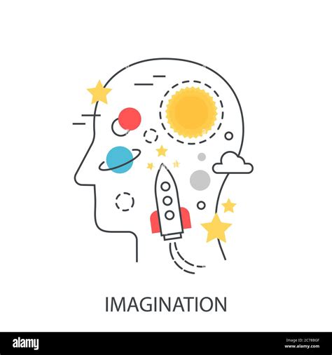 Imagination Idea Concept Isolated On The White Background Stock Vector