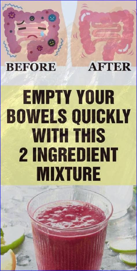 Empty Your Bowels Quickly With This 2 Ingredient Mixture Healthy Tips