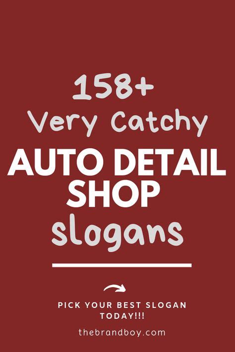 Catchy Auto Detail Shop Slogans Taglines Thebrandboy Car My XXX