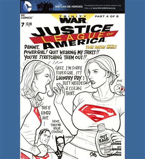 Frank Chos Power Girl Supergirl Krypto And Majik Sketch Covers