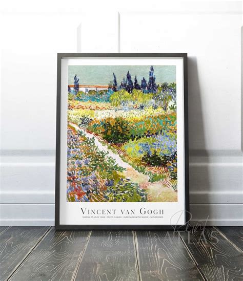 Vincent Van Gogh Print Garden At Arles Premium Etsy