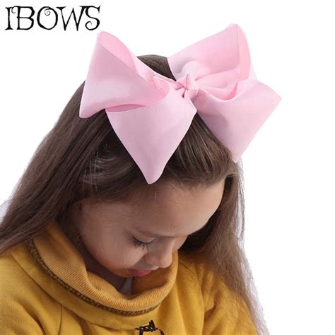 60colors 1pc big hair bows boutique 8 large solid grosgrain ribbon hair bow clips barrette bow
