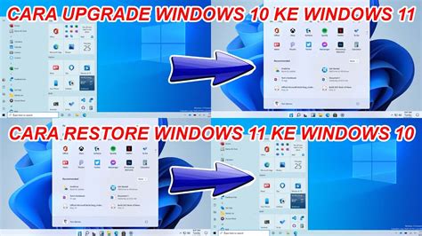 Cara Upgrade Windows 10 Ke Windows 11 And Cara Kembali Ke Windows 10 Dari