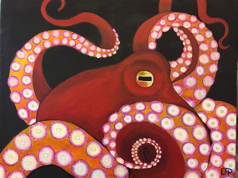 Octopus Acrylic Painting Octopus Painting Octopus Art Cool Artwork