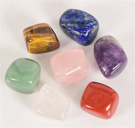 2020 Natural Crystal Chakra Stone Set Natural Stones Palm Reiki Healing