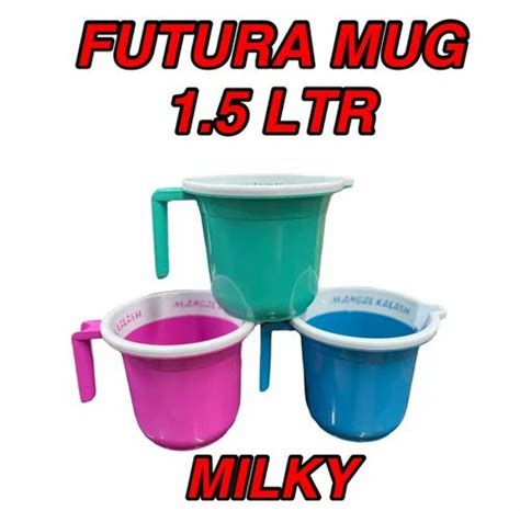 Polypropylene Futura Duplex Bath Mug Milky For Home Capacity Ltr