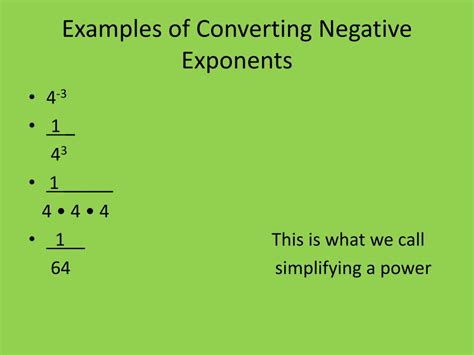 Ppt Section 8 1 Zero And Negative Exponents Powerpoint Presentation