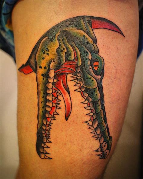 Alligators and crocodiles tattoos have completely different meanings, the meanings rely upon the the historical past of alligator & crocodile tattoos crocodiles and alligators have been round. "New yacare (alligator) tattoo on the leg by el Lagarto @elgass graciasssss #tattoo #alligator # ...