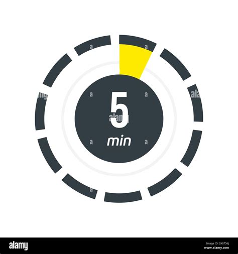 Minutes Timer Stopwatch Symbol In Flat Style Min Vector