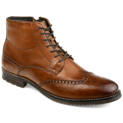 Tuck And Von Tuck And Von Mens Wide Width Genuine Leather Lace Up Wingtip