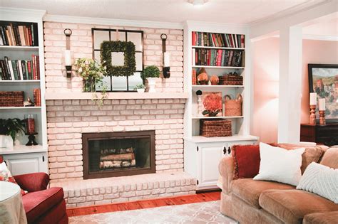 You can see the splash of color from the big rooms, but it's not overwhelming. What Color Should I Paint My Brick Fireplace? - Fireplace Painting