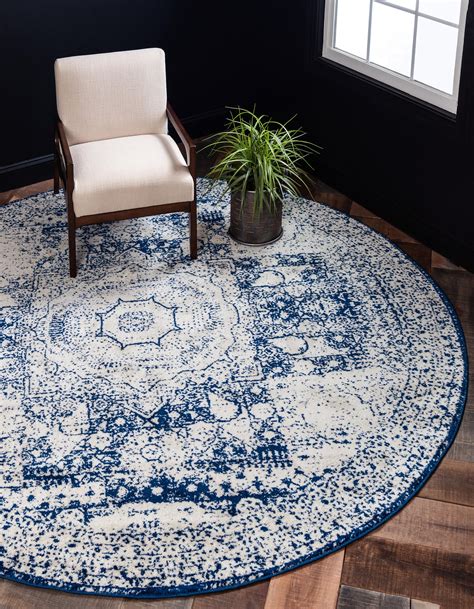 Navy Blue 5 X 5 Dover Round Rug