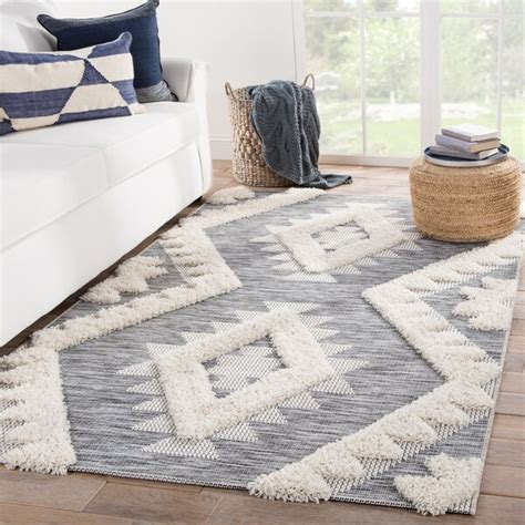 Vermehr Geometric Gray/Cream Indoor / Outdoor Area Rug & Reviews