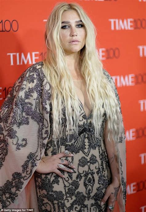 Kesha Dazzles As She Flashes Cleavage At The Time Gala Daily Mail