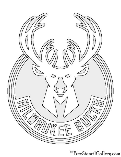 Milwaukee bucks unveil new logos/colors, jerseys & court. NBA Milwaukee Bucks Logo Stencil | Free Stencil Gallery