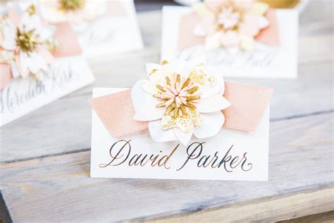 Diy Paper Flower Place Cards