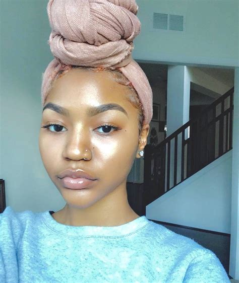 Pin By Melanated Rose On Head Wraps Dewy Skin Natural Makeup Looks Natural Hair Styles