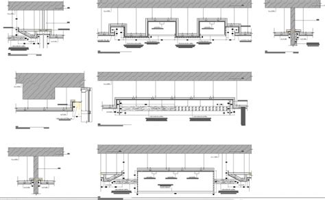 Floor track fixed as per detail 2. False ceiling section detail drawings cad files - Cadbull