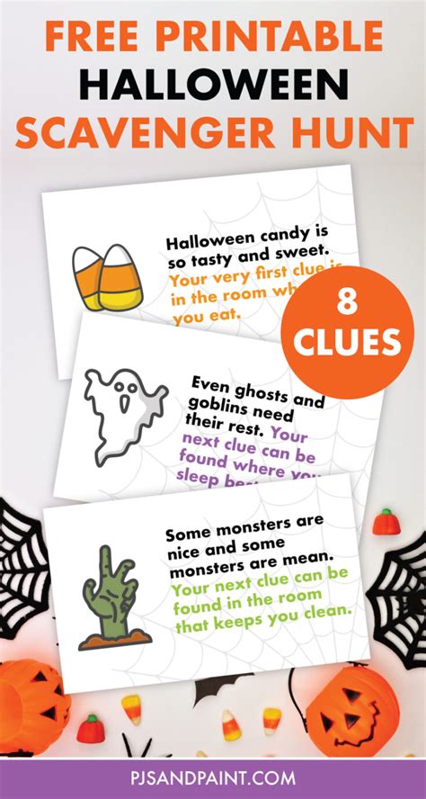 Free Printable Halloween Scavenger Hunt For Kids Pjs And Paint