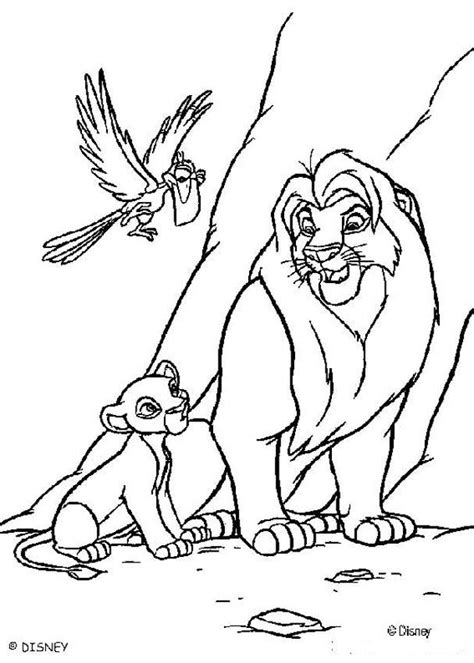 Simba lion king coloring pages free in 2020 lion king crafts. The Lion King coloring pages - Mufasa, Simba and Zazu